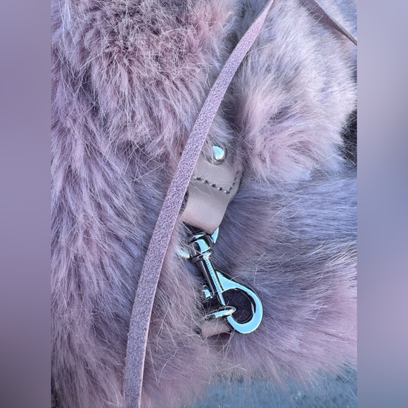 REBECCA MINKOFF JULIAN MINI PINK FAUX FUR BACKPACK - Picture 10 of 11